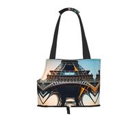 Lxqlss Paris Eiffel Tower Picture Stylish and Portable Pet Crossbody Bag - Pet Tote Bag for Small Dogs - Pet Tote Bag, Crossbody Bag for Petsï¼Œ