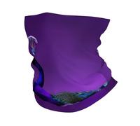 LXqlSS Purple Peacock pattern print Neck Gaiter Face Mask,Sun Cooling Scarf,Balaclava Bandana Cover for Men Women