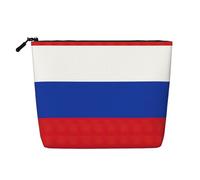 LXqlSS Russian Flag print Fake Hemp Makeup Bag,Travel Toiletry Bag,Convenient Cosmetic Makeup Accessories, Black, One Size