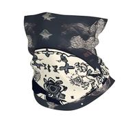LXqlSS Skull Yoga and flower print Neck Gaiter Face Mask,Sun Cooling Scarf,Balaclava Bandana Cover for Men Women