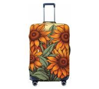 LXqlSS Spring Sunflowers Retro Flowers Luggage Covers For Suitcase Approved,Suitcase Cover Protector Fit 18-32 InchLuggage, Spring Sunflowers Retro Flowers2, M
