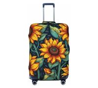 LXqlSS Spring Sunflowers Retro Flowers Luggage Covers For Suitcase Approved,Suitcase Cover Protector Fit 18-32 InchLuggage, Spring Sunflowers Retro Flowers1, XL