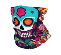 LXqlSS Sugar Skulls print Neck Gaiter Face Mask,Sun Cooling Scarf,Balaclava Bandana Cover for Men Women
