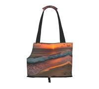 Lxqlss Sunset at The Beach Stylish and Portable Pet Crossbody Bag - Pet Tote Bag for Small Dogs - Pet Tote Bag, Crossbody Bag for Petsï¼Œ