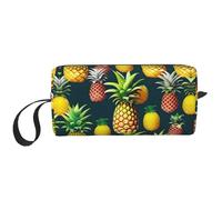 LXqlSS Tropical Fruits Pineapple Cosmetic Bags for Women Portable Makeup Bag Travel Storage Bag Daily Receive BagLarge Capacity Toiletry Bag, White, One Size