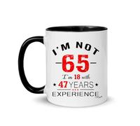 LXQM 65th Birthday Gifts for Women, 65 Years Old Birthday Gifts for Men, Christmas Presents 65th Gift Ideas to Dad, Mom, Grandma, Grandpa, Family, Coworker, Boss, Friend 11 oz Novelty Coffee Mug