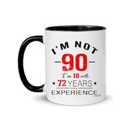 LXQM 90th Birthday Gifts for Women, 90 Years Old Birthday Gifts for Men, Christmas Presents 90th Gift Ideas to Dad, Mom, Grandma, Grandpa, Family, Coworker, Boss, Friend 11 oz Novelty Coffee Mug