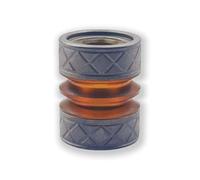 LXQQFUN Titanium/PEI Combination Paracord Lanyard Beads, Portable EDC Detachable Knife Pendant, Translucent Beads Accessories for Keychain/Zipper Pull/Small Tools/Fidget Toys/Backpack, Small, Titanium