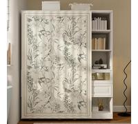 LXRHLIKG Cabinet Curtains, Shelf Curtain, with Self-adhesive Sliding Rails, Short-pile Fabric, Dust-proof, for Open Cabinets/shelves/dishwasher(Grey,50x70cm/19.7x27.5in)