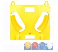 LXRHLIKG Hard Hat Holder, Modular Safety Helmet Hanger, ABS Plastic, with 2 Hooks, Name Tags, Wall Mounted, for Workshop/Factory(Yellow)