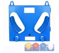 LXRHLIKG Hard Hat Holder, Modular Safety Helmet Hanger, ABS Plastic, with 2 Hooks, Name Tags, Wall Mounted, for Workshop/Factory(Blue)