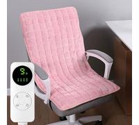 LXRHLIKG Portable Heated Seat Cushion, Rapid Heating Over a Large Area Office Chair Cushion, Heated Seat Cushion with Temperature Adjustment and Timing for Home & Office(Pink)