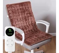 LXRHLIKG Portable Heated Seat Cushion, Rapid Heating Over a Large Area Office Chair Cushion, Heated Seat Cushion with Temperature Adjustment and Timing for Home & Office(Brown)