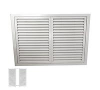 LXRHLIKG Radiator Cover, Heater Covers for Radiators, Louvered Wall Ducting Metal Ventilation Grille, Double Doors, for Sidewall and Ceiling(90x60cm/35x24in)