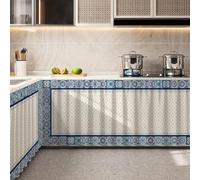 LXRHLIKG Retro Dishwasher Curtain, Cabinet Curtains, Short-pile Fabric, with Adhesive Strip, Dustproof, Protects Privacy, for Cupboard Shelves Sink(Blue,120x100cm/47x39in)