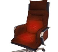 LXRHLIKG Seat Cushions for Office Chairs, Heated Cushion with Heated Lumbar Support, 12V Office Chair Warmer with 3-Speed Temperature Control(Brown)