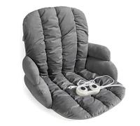 LXRHLIKG Semi-Surrounded Heated Seat Cushion, Heating Pad for Office Chair with Lumbar Pillow Design, Seat Cushions for Office Chairs with 9 Temperature Settings(Grey)