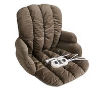 LXRHLIKG Semi-Surrounded Heated Seat Cushion, Heating Pad for Office Chair with Lumbar Pillow Design, Seat Cushions for Office Chairs with 9 Temperature Settings(Brown)