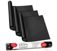 Lxrious Large Oven Liner 3 Pack - Extra Thick 40x50cm Non-Stick Oven Liners for Fan Assisted Ovens - Reusable Mats for Bottom of Oven - Easy-Clean, BPA and PFOA Free Oven Protector Sheets