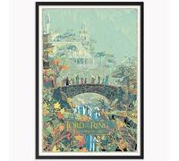 LXRTMDY Lord of The Ring Poster Vintage Green Illustratio Canvas Wall Art Retro Movie Posters for Room Decor Aesthetic Middle Earth Wall Decor Picture Dorm Teen Gifts 8X12inch Unframed