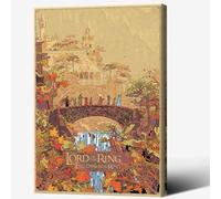 LXRTMDY Vintage Poster Illustratio Canvas Wall Art Retro Movie Posters for Room Decor AestheticWall Decor Picture Apartment Farmhouse Paintings Dorm Teen Gifts 8X12inch Wood Framed