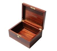 LXSEREY Acacia Wood Storage Box With Lock, Handmade Hinged Lid, Large Retro Design for Keepsake, Recipe or Jewelry (Wood Color)