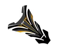 LXSKJ Motorcycle Body Sticker Motorcycle Tank Pad Protector Decal Stickers For Y-AMAHA XJR 1200 400 1300(Gold)