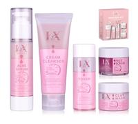 LXSKN Skin Care Sets - 5-Step Skin Care Set with Facial Cleanser, Face Scrub, Toner, Facial Toner and Acne Serum for Teenagers and Adults