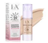 LXSKN Sunscreen Foundation - Waterproof & Lightweight Liquid Foundation with SPF 50++, 3-in-1 Full Coverage Foundation Smooths & Blurs Pores, 101 Light