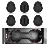 Lxsloet 6PCS Car Cup Holder Insert, Silicone Car Cup Holder Position Limiter, Self-Adhesive Car Coaster Bottle Stabilizer, Universal Interior Anti Shake Cup Holders Pad for Cars Trucks SUVs (6PCS)