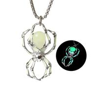 LXSSLY Wolf Necklace for Men Women,Luminous Animal Pendant,Wolf Totem Charm Pendant Necklace,Halloween Glow in the Dark Jewelry, 2.8CM, Zinc, No Gemstone