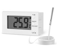 LXSZRPH Digital Oven Thermometer -58°F to 572°F/-50°C-300°C, Thermometer with Probe, High Low Temperature Alarm, LCD, White (1)