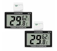 LXSZRPH Reptile Thermometer Hygrometer HD LCD Reptile Tank Digital Thermometer with Hook Temperature Humidity Meter Gauge for Terrariums, Vivarium (2packs)