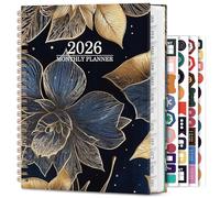 LXTaoler 2026 Planner, A5 Diary 2026 Week to View from January 2026 to Decmber 2026, Floral Note Book, Thick Paper, Bound Notebook for Office Home School Business 21.5 x 16.5 x 2.0 cm