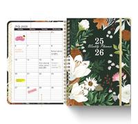 LXTaoler Academic Diary 2025-2026 A5 Page a Day, Teacher Planner 2025-2026, Agenda Diary Planner with Tag of the Month, Metal Rounded Edges, from July 2025 to June 2026, 21.7 X 15.8 cm