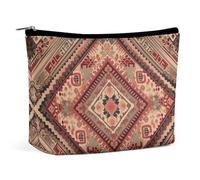 LXTDPBK Cosmetic Bag Travel Makeup Bag Waterproof Toiletry Bag Bird Sitting on Tree Makeup Organizer Case Portable Toiletry Pouch Large Capacity Zipper Pouch for Women Men, Red and Beige, One Size,
