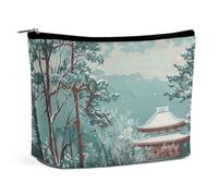 LXTDPBK Cosmetic Bag Travel Makeup Bag Waterproof Toiletry Bag Blue Clouds And Rain Makeup Organizer Case Portable Toiletry Pouch Large Capacity Zipper Pouch for Women Men, Winter Landscape, One Size,