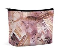 LXTDPBK Cosmetic Bag Travel Makeup Bag Waterproof Toiletry Bag Blue Clouds And Rain Makeup Organizer Case Portable Toiletry Pouch Large Capacity Zipper Pouch for Women Men, Pretty Peach Pattern, One
