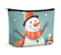 LXTDPBK Cosmetic Bag Travel Makeup Bag Waterproof Toiletry Bag Christmas Swine Makeup Organizer Case Portable Toiletry Pouch Large Capacity Zipper Pouch for Women Men, Cute Christmas Snowman, One