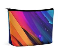 LXTDPBK Cosmetic Bag Travel Makeup Bag Waterproof Toiletry Bag Cute Hippos Makeup Organizer Case Portable Toiletry Pouch Large Capacity Zipper Pouch for Women Men, simple colorful, One Size, Art Deco