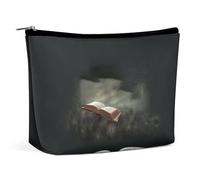 LXTDPBK Cosmetic Bag Travel Makeup Bag Waterproof Toiletry Bag Dog Makeup Organizer Case Portable Toiletry Pouch Large Capacity Zipper Pouch for Women Men, Book Poster, One Size, Art Deco