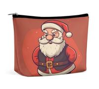 LXTDPBK Cosmetic Bag Travel Makeup Bag Waterproof Toiletry Bag Happy Valentine's Day Makeup Organizer Case Portable Toiletry Pouch Large Capacity Zipper Pouch for Women Men, Cartoon Santa Claus, One