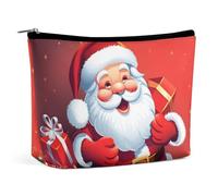 LXTDPBK Cosmetic Bag Travel Makeup Bag Waterproof Toiletry Bag Santa Claus Xmas Gifts Makeup Organizer Case Portable Toiletry Pouch Large Capacity Zipper Pouch for Women Men, Santa Claus Xmas Gifts,