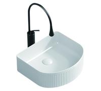 LXTEDJ Modern Countertop Washbasin, Ceramic Material, Gloss White, Small Sink, Suitable for Bathroom and Cloakroom-400X350X130MM
