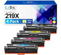 LxTek 219X MFP 3302FDW Toner with Chip Compatible for HP 219A 219X for Color LaserJet Pro MFP 3302FDWG 3302FDW 3302SDW 3302FDN 3302FDNG 3302SDWG 3202DN W2190A (Black Cyan Yellow Magenta 4 Pack)