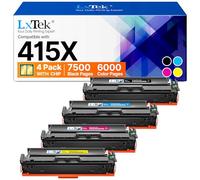 LxTek 415X Toner for HP 415X 415A Multipack for HP Color LaserJet Pro MFP M479FDW for M479fdw Toner M479fnw M479dw M479fdn M454dw M454dn Printer W2030X W2031X W2032X W20333 X X W203 0A (4 Pack)