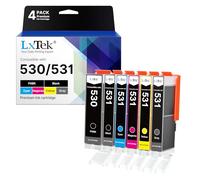 LxTek 530 531 Ink Cartridges Replacement for Canon PGI-530 CLI-531 Ink Cartridges 530XXL 531XXL Compatible with Canon TS8750 TS8751 Printer (Grey PGBK Black Cyan Magenta Yellow, 6 Pack)