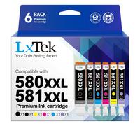 LxTek 580XXL 581XXL Compatible Ink Cartridges for Canon PGI580 CLI581 for Can...
