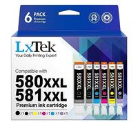 LxTek 580XXL 581XXL Ink Replacement for Canon PGI-580 CLI-581 Ink Cartridge | Replacement for Canon Pixma TS8150 TS8250 TS8350 TS8151 TS8152 TS8251 TS8252 TS8350a TS8351 TS8351a TS9150 Printers (6-Pack)