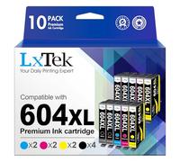 LxTek 604XL for Epson 604 Ink Cartridges Multipack for Epson XP2200 Ink Cartridges Compatible with XP 3200 XP 4200 XP-4205 XP 2200 XP-2205 XP-3205 WF-2935 (10 Pack)